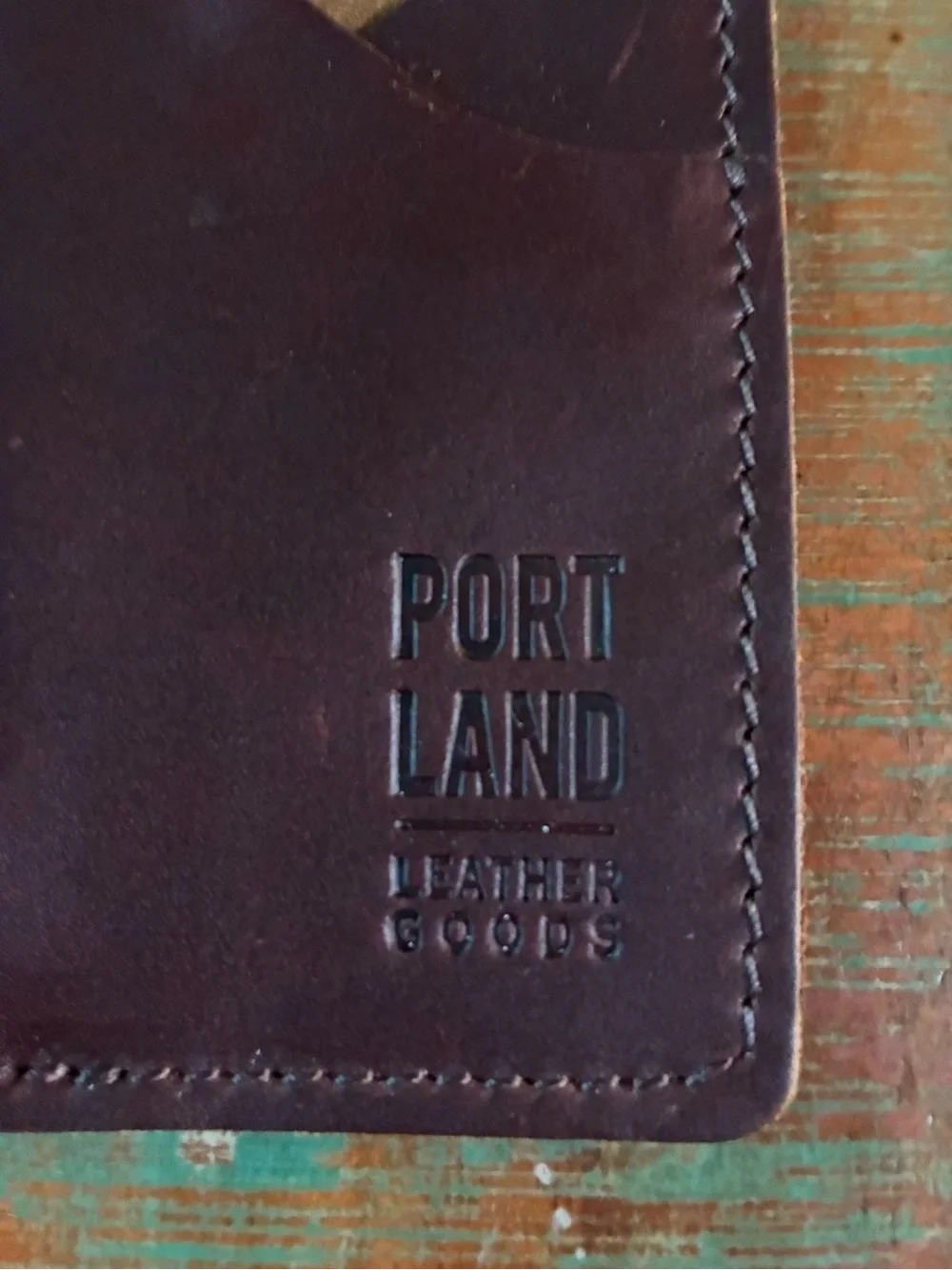 Portland Leather Goods Brown Leather Minimalist Card Holder Wallet